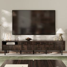 78 Mid Century Modern TV Stand For 65 Inch TVs, TV Console With Storage Cabinets For Living Room, Entertainment Center Storage (Option: Walnut) 78 Mid Century Modern TV Stand For 65 Inch TVs, TV Console With Storage Cabinets For Living Room, Entertainment Center Storage (Option: Walnut)