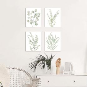 4PCS 8X10in,Botanical Plant Canvas Wall Art, Framed Boho Wall Decor For Bathroom, Minimalist Aesthetic Bedroom Wall Art (Option: 8X10) 4PCS 8X10in,Botanical Plant Canvas Wall Art, Framed Boho Wall Decor For Bathroom, Minimalist Aesthetic Bedroom Wall Art (Option: 8X10)